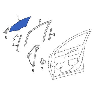 Toyota OE - Front Left Door Glass