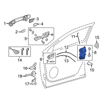 Toyota OE - Front Left Door Latch Assembly