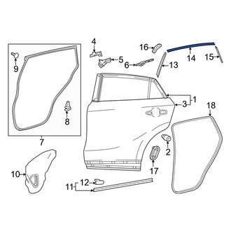 Toyota OE - Rear Center Left Black Out Tape