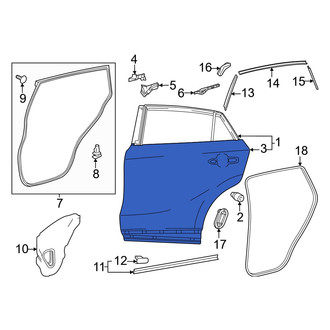 Toyota OE - Rear Left Outer Door Outer Panel