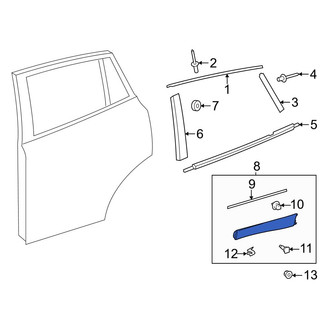 Toyota OE - Rear Right Lower Door Molding
