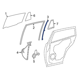 Toyota OE - Rear Left Door Window Division Bar