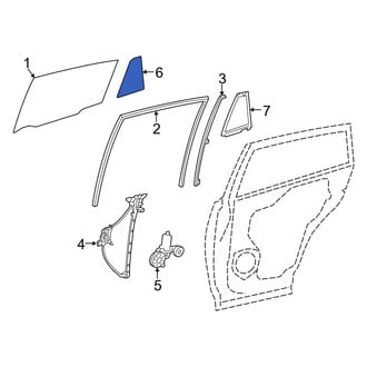Toyota OE - Front Left Vent Window Assembly