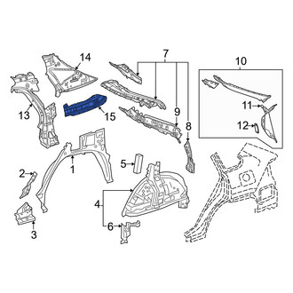 Toyota OE - Rear Left Body C-Pillar Reinforcement Bracket
