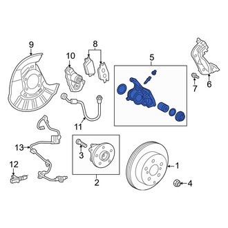 Toyota OE - Rear Right Disc Brake Caliper