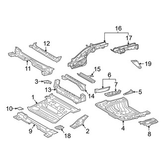Toyota OE - Rear Body & Floor - Floor & Rails
