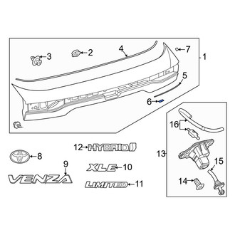 Toyota OE - Rear Liftgate Finish Panel Gasket