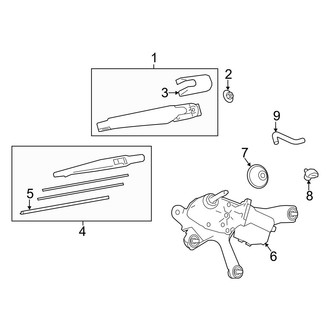 Toyota OE - Lift Gate - Wiper & Washer Components
