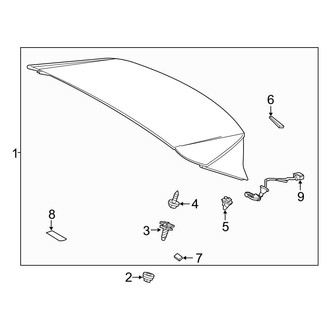 Toyota OE - Lift Gate - Spoiler (LE)