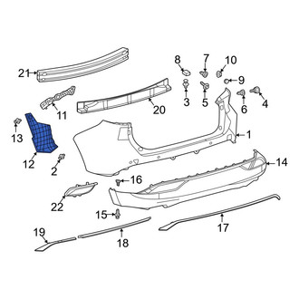 Toyota OE - Right Bumper Cover Support Rail Seal