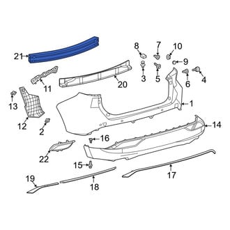 Toyota OE - Rear Bumper Impact Bar