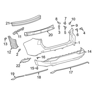 Toyota OE - Rear Bumper - Bumper & Components