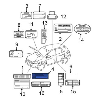 Toyota OE - Caution Label