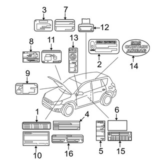 Toyota OE - Information Labels - Labels (Gas)