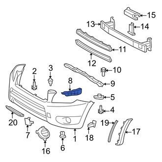 Toyota OE - Front Left Bumper Cover Stay