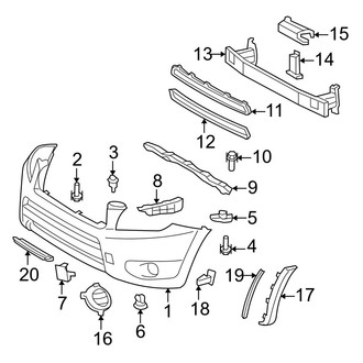 Toyota OE - Front Bumper - Bumper & Components (2.0L / 2.4L / 3.5L)