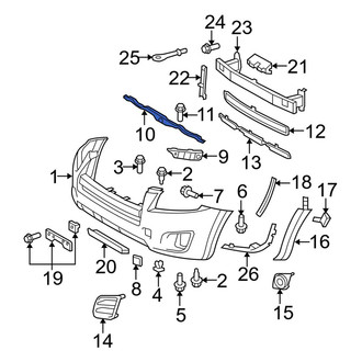 Toyota OE - Front Upper Bumper Cover Support Rail