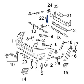 Toyota OE - Front Center Bumper Cover Support Rail