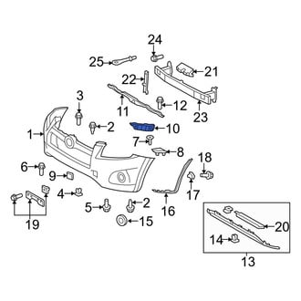 Toyota OE - Front Left Bumper Cover Stay