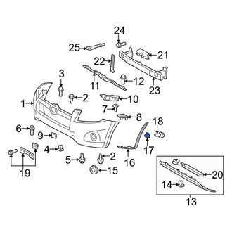 Toyota OE - Rear Left Fender Flare Clip