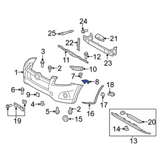 Toyota OE - Front Left Bumper Cover Support Rail