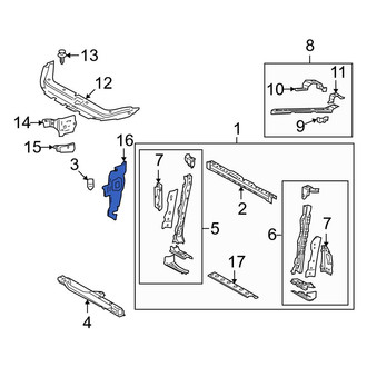Toyota OE - Front Left Radiator Support Baffle