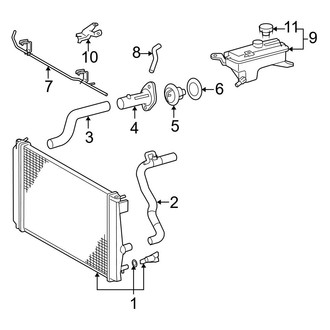 Toyota OE - Cooling - Radiator & Components (2.4L)