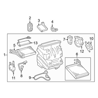 Toyota OE - Air Conditioner & Heater - Evaporator & Heater Components