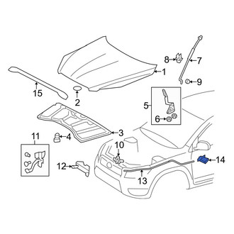 Toyota OE - Front Hood Release Handle