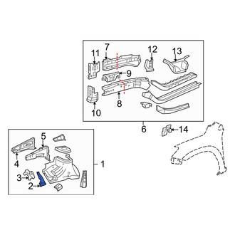 Toyota OE - Front Right Fender Apron Extension