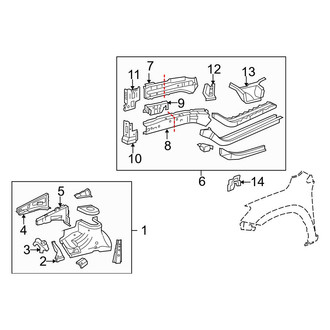 Toyota OE - Fender - Structural Components & Rails (Gas)