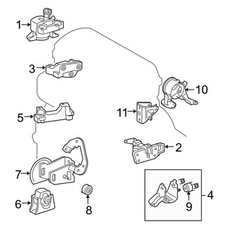 Toyota OE - Engine / Transaxle - Engine & Transmission Mounting (2.4L)