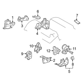 Toyota OE - Engine / Transaxle - Engine & Transmission Mounting (3.5L)