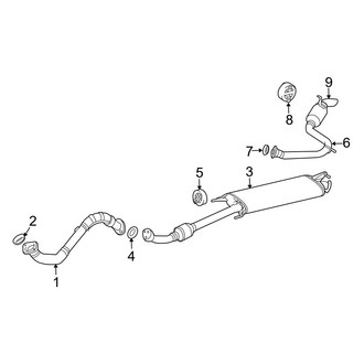 Toyota OE - Exhaust System - Exhaust Components (2.4L)
