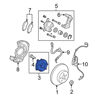 Toyota OE - Front Right Wheel Bearing and Hub Assembly