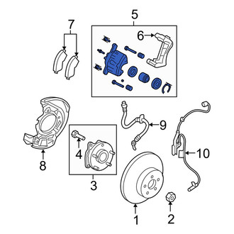 Toyota OE - Front Left Disc Brake Caliper