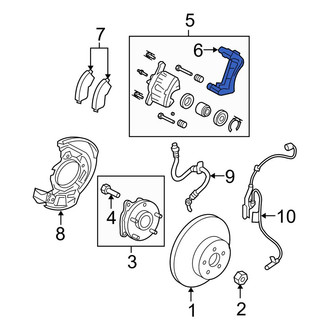 Toyota OE - Rear Left Disc Brake Caliper Bracket