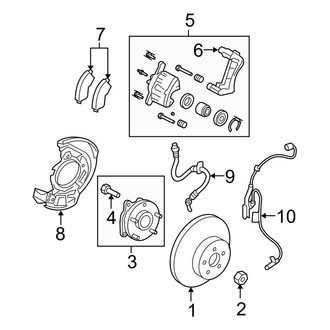 Toyota OE - Front Suspension - Brake Components
