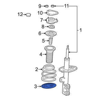 Toyota OE - Front Lower Coil Spring Insulator