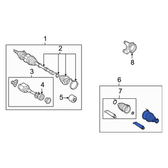 Toyota OE - Rear Right Outer CV Joint Boot Kit