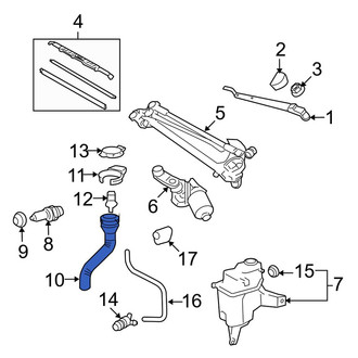 Toyota OE - Front Washer Fluid Reservoir Filler Pipe