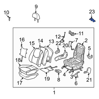Toyota OE - Front Right Inner Seat Track Cover