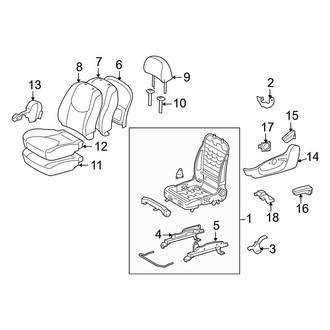 Toyota OE - Seats & Tracks - Front Seat Components (Manual Driver Seat, W/O Side Air Bag)