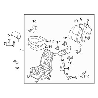 Toyota OE - Seats & Tracks - Front Seat Components (Manual Driver Seat, With Side Air Bag)