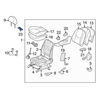 Toyota OE - Front Left Inner Seat Track Cover