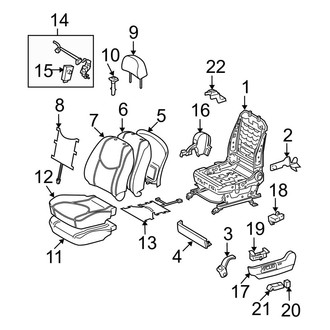 Toyota OE - Seats & Tracks - Front Seat Components (Power Driver Seat, W/O Side Air Bag), (Gas)