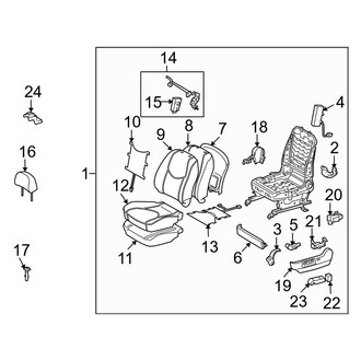 Toyota OE - Seats & Tracks - Front Seat Components (Power Driver Seat, With Side Air Bag), (2.0L / 2.4L / 3.5L)