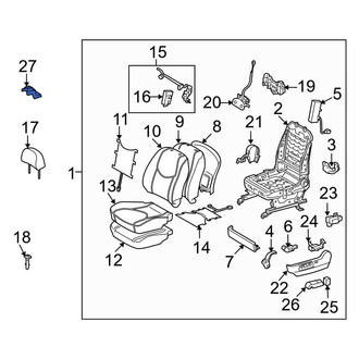 Toyota OE - Front Left Outer Seat Track Cover