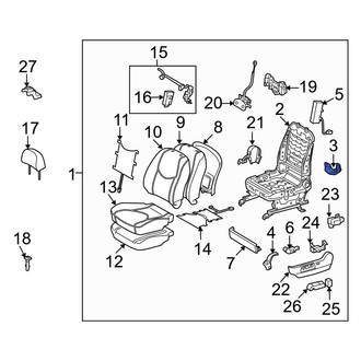 Toyota OE - Front Right Outer Seat Track Cover