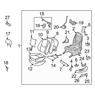 Toyota OE - Seats & Tracks - Front Seat Components (Power Driver Seat)